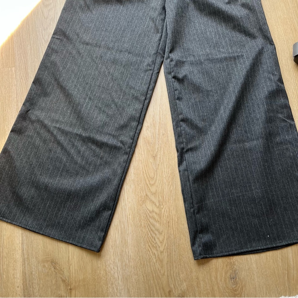 NWT UO Pinstripe Pull-On Dark Gray Trousers - Picture 9 of 10